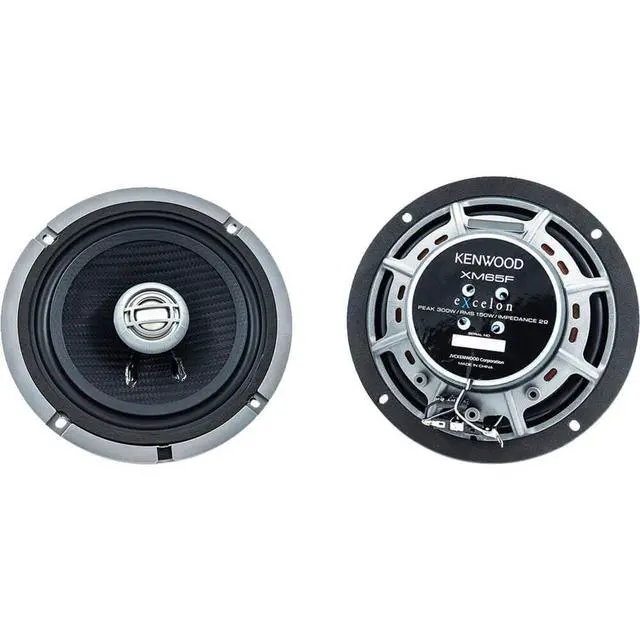 Alt view image 3 of 5 - Kenwood Excelon XM65F Motorcycle Speakers (Pair), 6.5" 2-Way Coaxial Speakers for Select 2014-Current Harley Motorcycles, 300W, 2-Ohm Impedance, Injection-Molded Polypropylene Cone & PEI Dome Tweeter