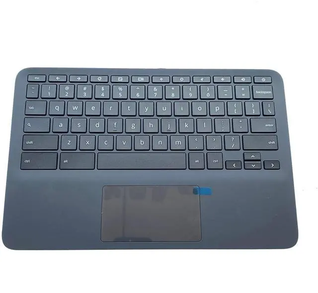 Main image of Lyinsen Replacement for HP Chromebook 11 G8 EE Laptop Upper Case Palmrest Keyboard Touchpad Assembly Part 11.6" L90339-001 Top Cover Grey