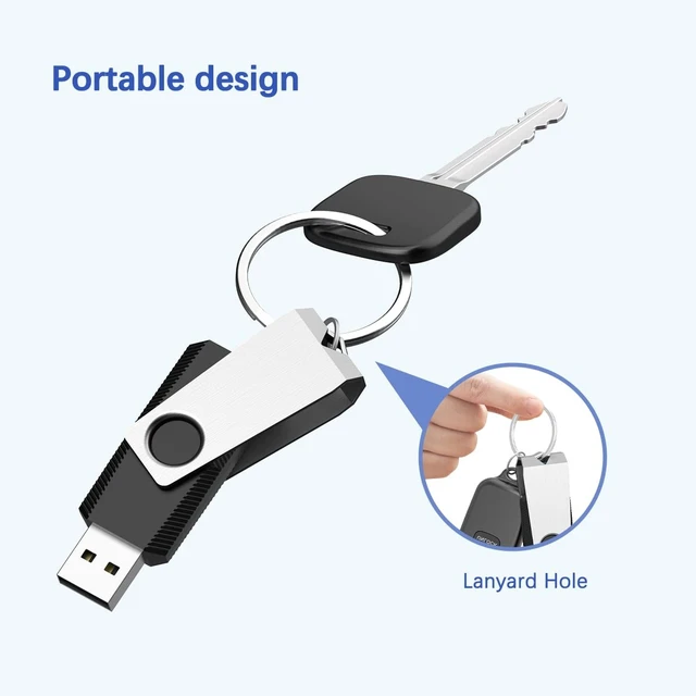 Alt view image 4 of 5 - RAOYI 10 Pack 4GB USB Flash Drive, USB 2.0 Swivel Metal Memory Stick Bulk Thumb Drives Pen Drive Jump Drive for Data Storage (Black)