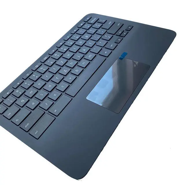 Alt view image 4 of 5 - Lyinsen Replacement for HP Chromebook 11 G8 EE Laptop Upper Case Palmrest Keyboard Touchpad Assembly Part 11.6" L90339-001 Top Cover Grey