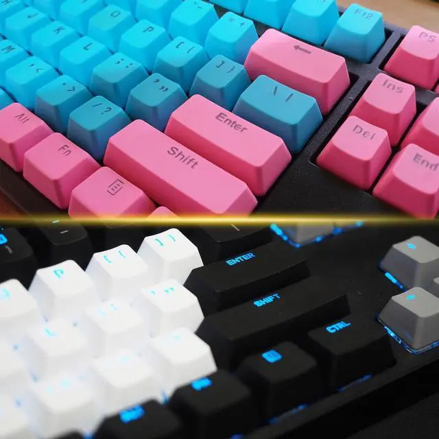 Alt view image 5 of 5 - MECCANIXITY 108 Keys PBT Pudding Keycaps Set OEM Profile Double Shot for Mechanical Keyboard Layout, Light Green