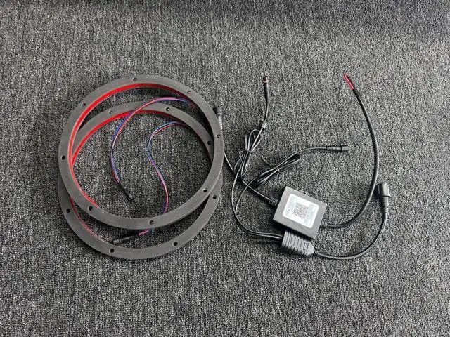 Alt view image 3 of 5 - Tzvmny 2PCS 12" RGB Dream Color Chasing LED Speaker Ring Lights, Coaxial Subwoofer Acrylic Spacers with App & Remote Control, Waterproof Audio Accent Lighting for Car Truck Boat Slingshot Ryker