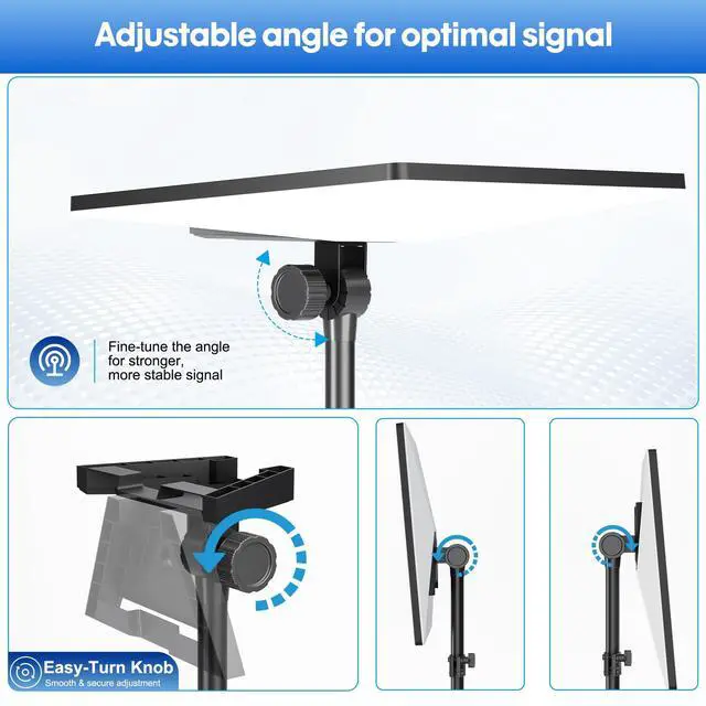Alt view image 2 of 5 - Starlink Mini Tripod, 180 Tilt Angle & Height Adjustable Starlink Mini Stand with Adapter, Windproof & Portable Starlink Tripod Mount with Ground Nail, Starlink Stand for Outdoor Travel Hiking