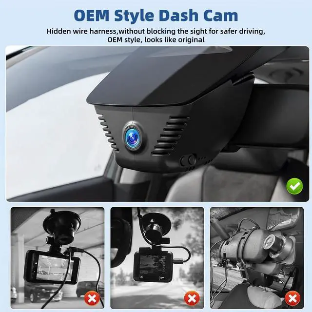 Alt view image 4 of 5 - 4K Dash Cam Fit for Honda Accord 2023 2024 2025 Hybrid LX Sport EX Touring EX-L(Gen11), OEM Look, WiFi & APP,2160P UHD Video,Loop Recording,Plug & Play,Built-in Microphone,Night Vision
