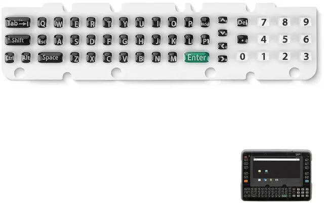 Main image of Kaibintex Rubber Keyboard (51-Key) for Honeywell Thor VM1A Vehicle-Mounted Computer,Keypad Replacement Support Computer,Foldable Silicone Flexible Material