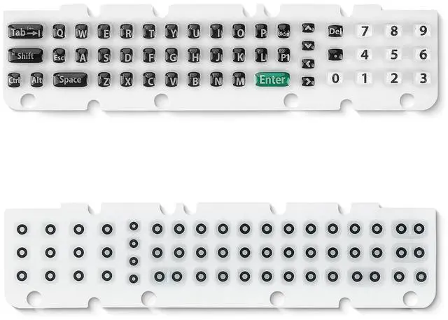 Alt view image 3 of 5 - Kaibintex Rubber Keyboard (51-Key) for Honeywell Thor VM1A Vehicle-Mounted Computer,Keypad Replacement Support Computer,Foldable Silicone Flexible Material