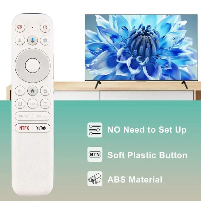 Alt view image 3 of 5 - ALLIMITY Replacement Voice Remote Control fit for TCL NXTVISION Series QLED 4K UHD Google Smart TV V55A300W 65A300W 85A300W,2024 Model