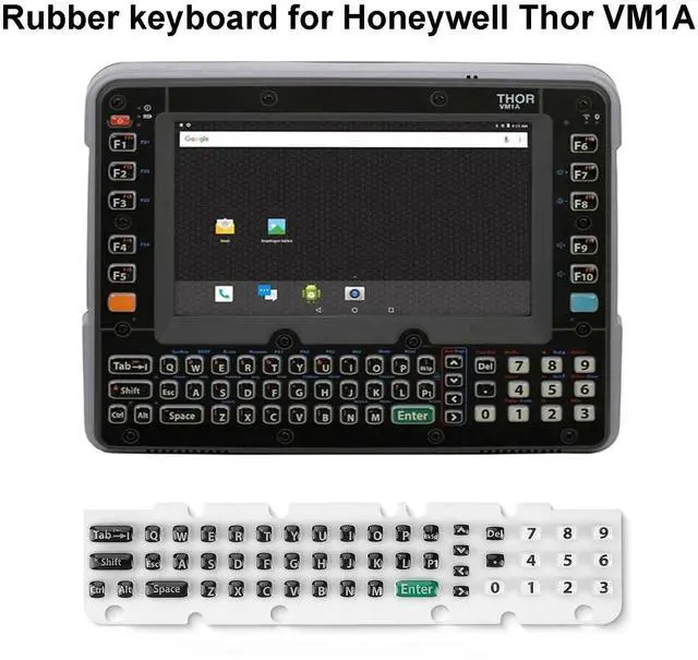Alt view image 5 of 5 - Kaibintex Rubber Keyboard (51-Key) for Honeywell Thor VM1A Vehicle-Mounted Computer,Keypad Replacement Support Computer,Foldable Silicone Flexible Material