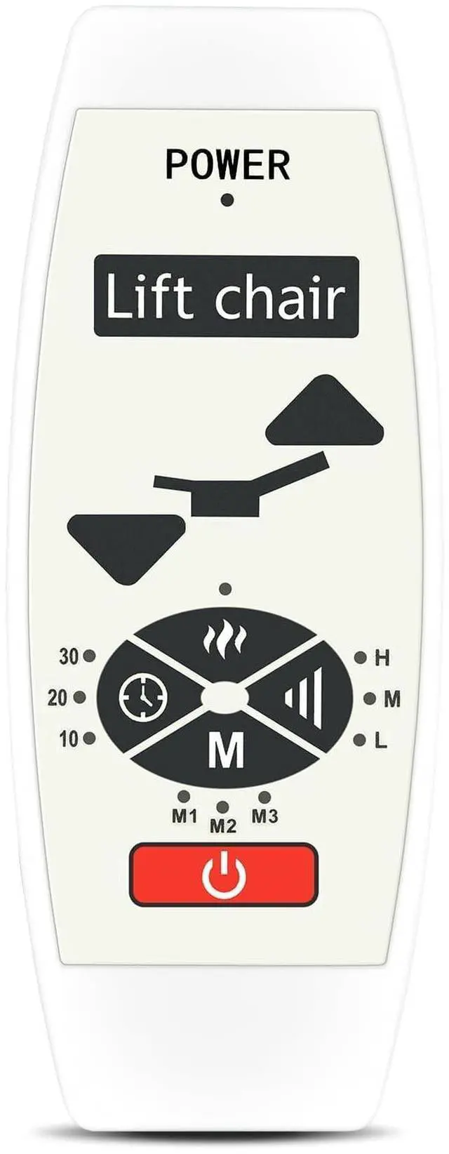Alt view image 2 of 5 - PZL 5 Pin Replacement Remote Control fit for Lift Recliner Chair with Vibration Massage & Heat