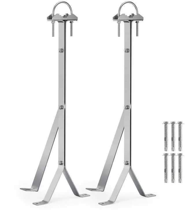 Main image of 24 Inch Antenna Wall Mount Stainless Steel Stand Off Wall Mast Mount Clamps Windproof Antenna Mounting Bracket (24 inch)