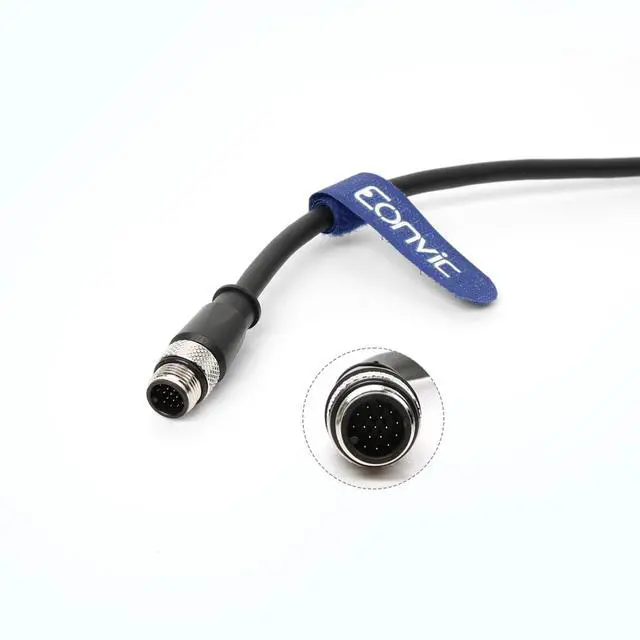 Alt view image 2 of 5 - Eonvic M12 Cable 17 Pin A Code Male to Female Waterproof Aviation Sensor Cable Plug Shielded Injection Moulding Industrial Electrical PVC 1m