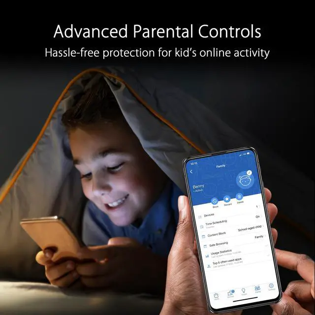 Alt view image 4 of 5 - ASUS ZenWiFi Whole-Home Tri-band Mesh WiFi 6E System (ET9 3PK), Coverage up to 7,800 sq.ft, 7800Mbps, new 6GHz band, AiMesh, Lifetime Free Internet Security, Parental Control, EasySetup, Instant Gu