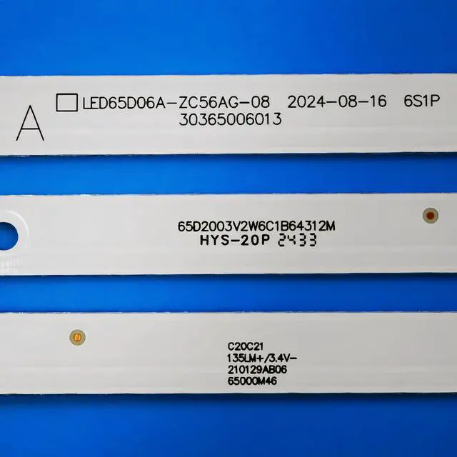 Alt view image 3 of 5 - LED Strips for 65''TV LED65D06A-ZC56AG-08 6S1P ONN 100012587 30365006013 LT-65CA890