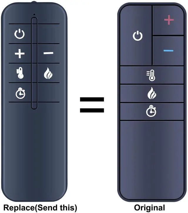 Alt view image 2 of 5 - PZL New Replacement Remote Control for Whalen Electric Fireplace Heater WMFP68EC-24ES WMFP68EC-24WH WSF36SY23C WSF60WV23-WA WSLWFP48-5 WSLWFP54-6 SF127-23AI2D SF127-26AI2D WSF36SY23M WSF60WV23-DB