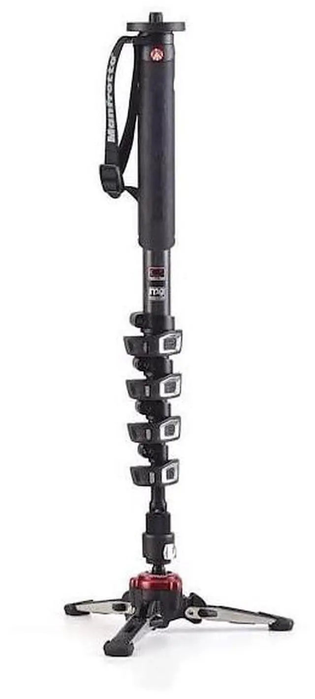 Main image of Manfrotto Xpro 5 Section Carbon Fiber Video Monopod, Black (MVMXPROC5US)
