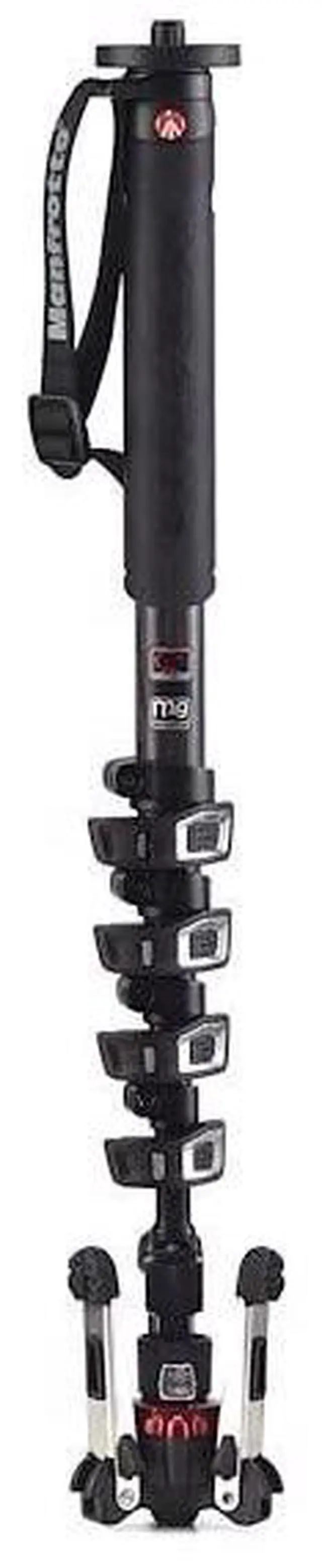 Alt view image 5 of 5 - Manfrotto Xpro 5 Section Carbon Fiber Video Monopod, Black (MVMXPROC5US)