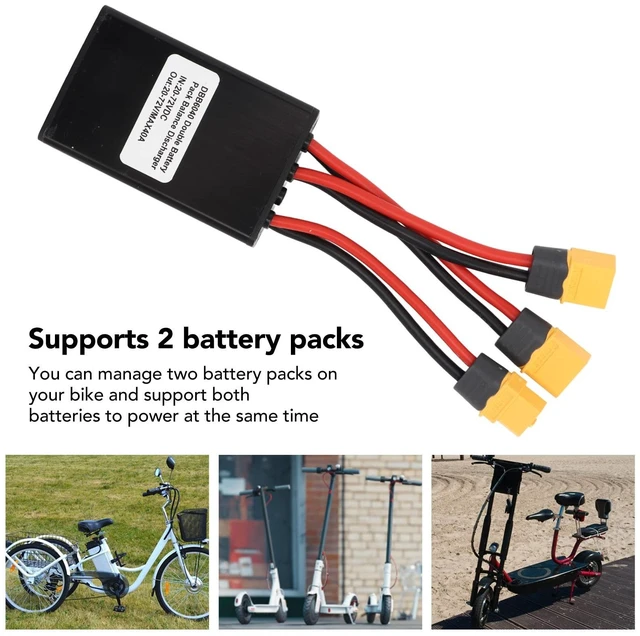 Alt view image 2 of 5 - Focket Double Battery Discharge Converter for E Bike, 20V-72V DC Dual Battery Pack Switch Balancer for Increase The Capacity by Connecting Two Batteries in Parallel Equalization Module (40A)