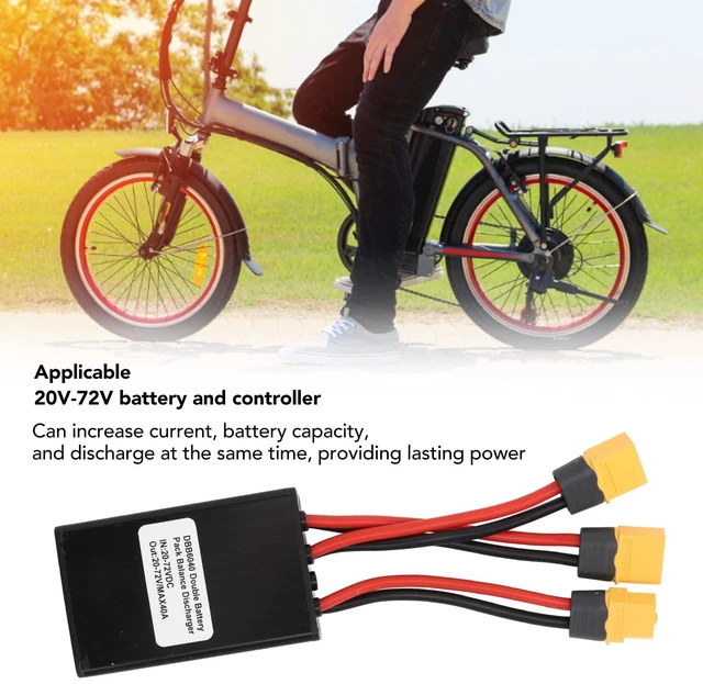 Alt view image 3 of 5 - Focket Double Battery Discharge Converter for E Bike, 20V-72V DC Dual Battery Pack Switch Balancer for Increase The Capacity by Connecting Two Batteries in Parallel Equalization Module (40A)