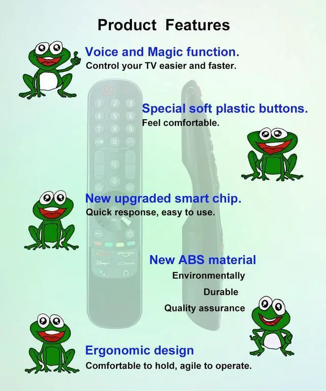 Alt view image 3 of 5 - JISOWA Voice Magic Remote Control Universal for LG Smart TV OLED65G1PUA 55NANO85APA OLED55A1PUA 65UP7100ZUF 65NANO75UPA 43UP7670PUC OLED83C1PUA 75UP7570AUE OLED48C3AUA OLED77C3AUA Replacement