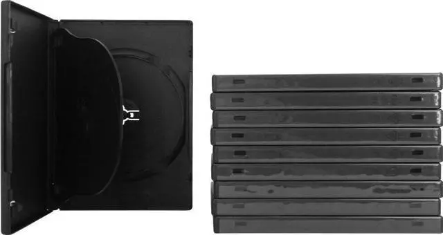 Main image of SquareDealOnline - DV3R14BKWT - 3 Disc Standard Size DVD Cases - Black - (10 Cases)