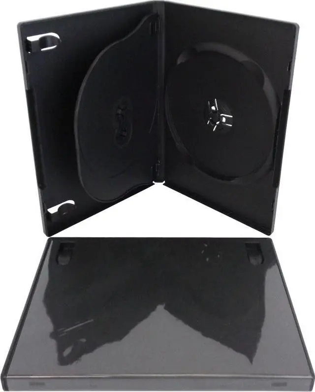 Alt view image 2 of 2 - SquareDealOnline - DV3R14BKWT - 3 Disc Standard Size DVD Cases - Black - (10 Cases)