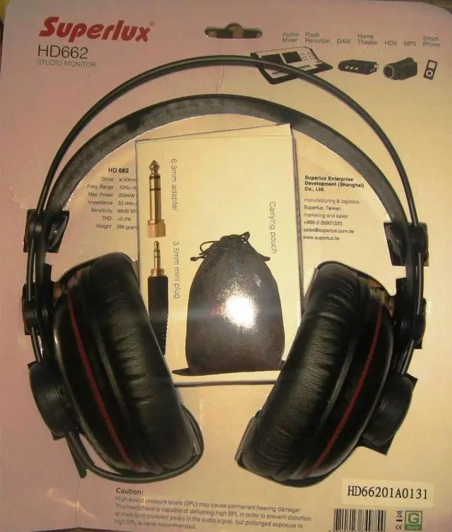Alt view image 4 of 5 - Superlux HD-662 Closed Back Studio Headphones