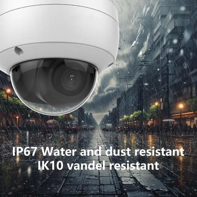Alt view image 3 of 5 - VisiSecure DS-2CD2183G2-IU HIKVIS0N_AcuSense 4K 8MP POE IP Camera Outdoor,120dB WDR, Vandal-Proof, AI Human/Vehicle Detection, H.265+, IK10 & IP67 Rated,2.8mm Lens with Audio English Version