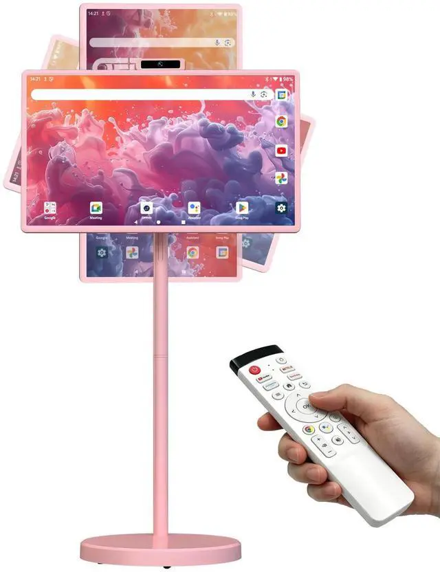 Main image of OFD 32" Portable TV on Wheels FHD,Android 15,EDLA-Certified,Rolling TV with 8+128GB ROM,Portable Touch Screen Monitor,Built-in Battery 6-8H Play Time,Voice Remote Control,8MP Webcam,Speaker,Rotatable