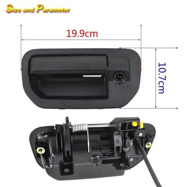 Alt view image 2 of 5 - Car Rear View Trunk Handle Camera with Switch,Parking Reverse Backup Camera HD Night Vision Waterproof, Replacement for Honda Ridgeline DX RT RTL RTS 2006-2014 Tailgate Handle (OEM : 74810SJCA21ZK)