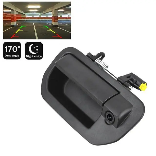 Alt view image 4 of 5 - Car Rear View Trunk Handle Camera with Switch,Parking Reverse Backup Camera HD Night Vision Waterproof, Replacement for Honda Ridgeline DX RT RTL RTS 2006-2014 Tailgate Handle (OEM : 74810SJCA21ZK)
