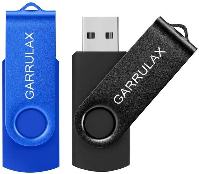 Main image of GARRULAX USB Flash Drive, 128GB USB 2.0 Rotatable Memory Stick Date Storage Pendrive Thumb Drives (2 Pack)