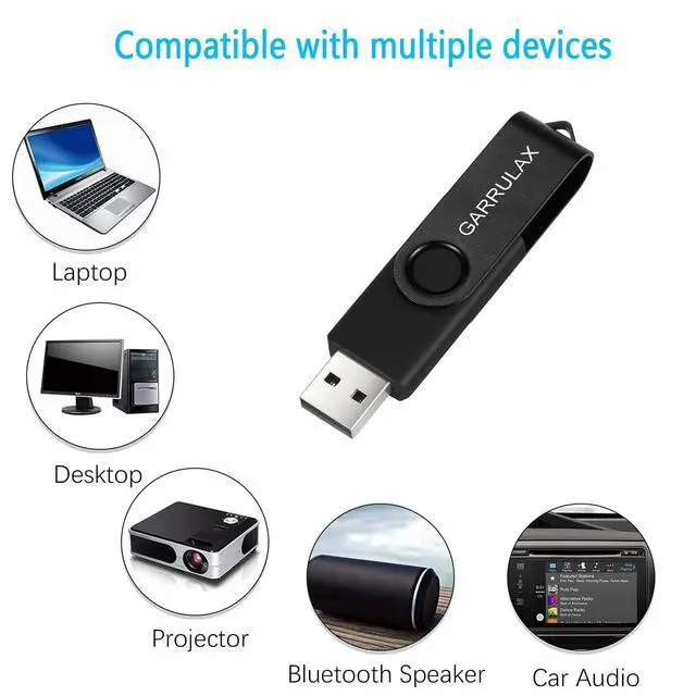 Alt view image 4 of 5 - GARRULAX USB Flash Drive, 128GB USB 2.0 Rotatable Memory Stick Date Storage Pendrive Thumb Drives (2 Pack)