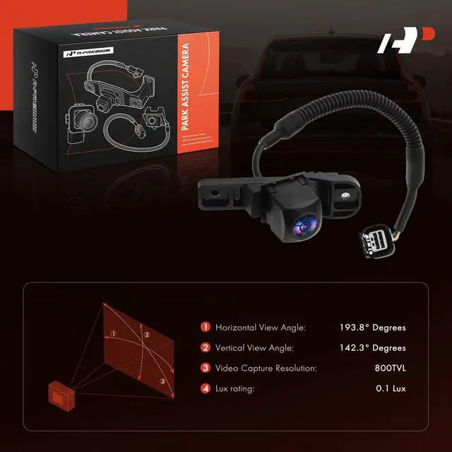 Alt view image 2 of 5 - A-Premium Rear View Backup Camera Compatible with Honda