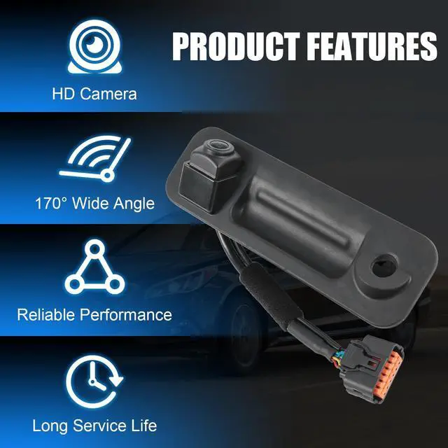 Alt view image 5 of 5 - DICMIC Parking Assist Rear View Backup Camera Compatible with 2015-2017 Hyundai Sonata Replace# 95760-E6201, 95760-C2101