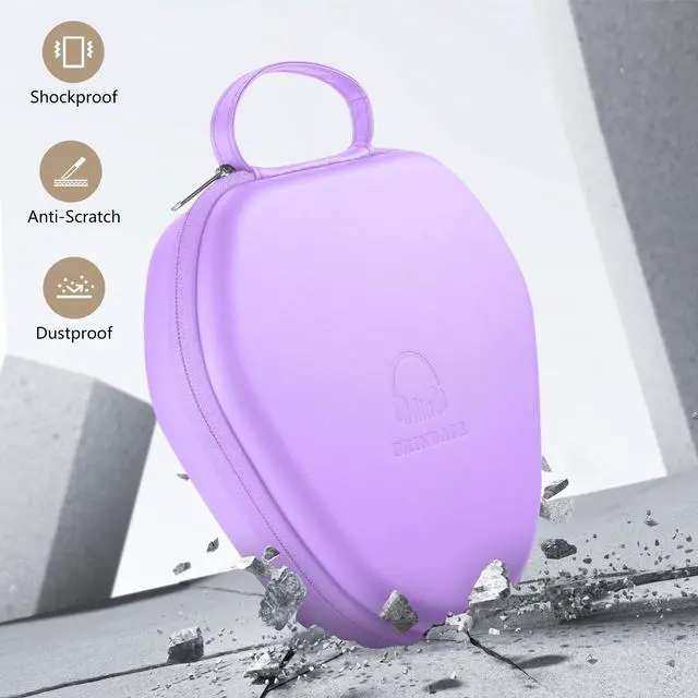 Alt view image 4 of 5 - for Airpods Max Case Cover,Smart Case with Sleep Mode Made by Air pods,Compatible with Apple AirPods Max,Protective Carry Travel Cover Air Pods Pro Max Cases,Headphone,Purple+Purple