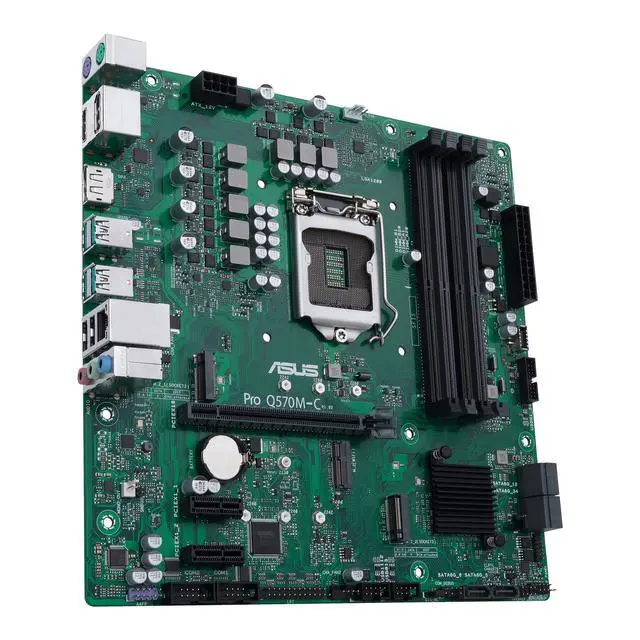 Alt view image 3 of 5 - ASUS Pro Q570M-C/CSM LGA1200 (Intel 10th&11th Gen) mATX Commercial Motherboard (PCIe 4.0,1 LAN,Front Panel USB 3.2 Type-C, Intel vPro,2X DP,TPM 2.0 IC,COM debug Header,self-Recovering BIOS,