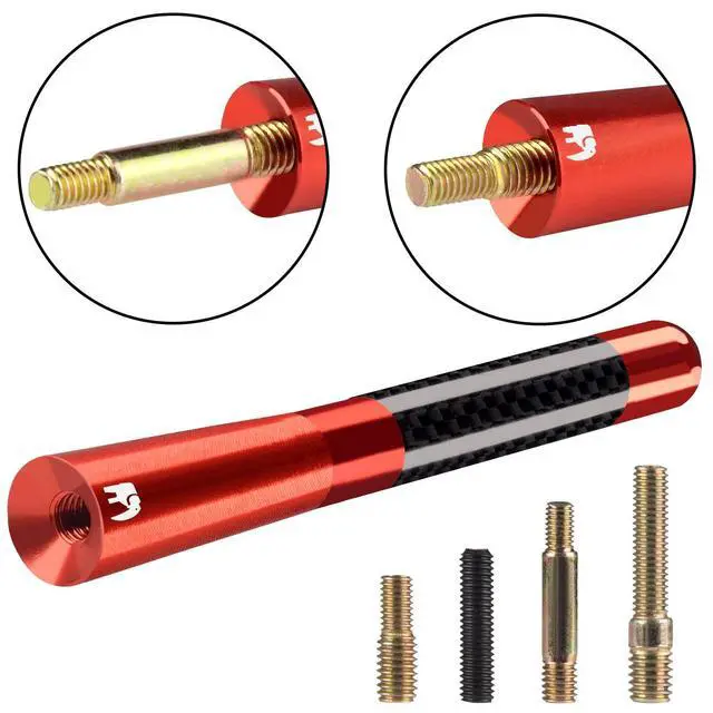 Alt view image 2 of 5 - ONE250 Antenna, Compatible with Chevy & GMC Trucks All Models - Will fit Any Chevrolet Silverado, Chevrolet Colorado, GMC Sierra or Denali (Red)