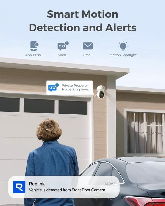 Alt view image 4 of 5 - REOLINK Outdoor Security Camera System, 5MP PTZ WiFi Cameras with Auto Tracking, Plug-in Power, microSD Card Included, Supports Max.512GB2 Storage, 24/7 Offline Recording, Home Hub with 2x E1 Ou