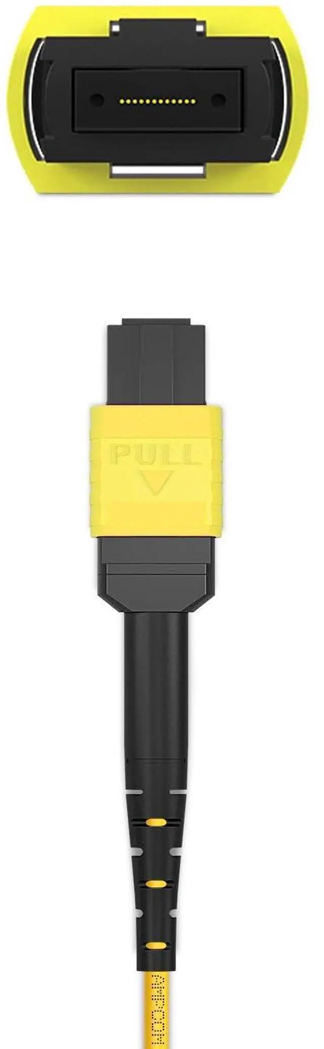 Alt view image 5 of 5 - AMPCOM MPO to MPO Trunk Cable 9/125m Singlemode OS1/OS2(24 Fiber, MPO to MPO Female, Type B, LSZH/Riser, UPC, Yellow) 50m (164ft)