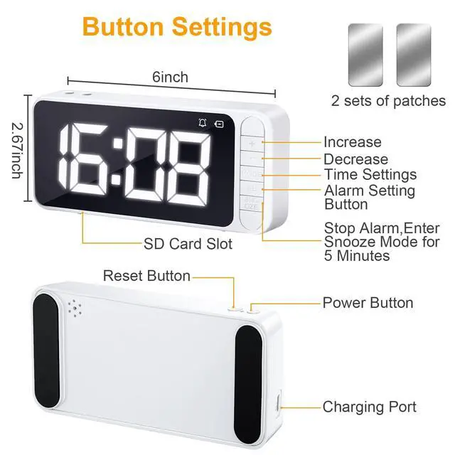 Alt view image 2 of 5 - 4K hidden camera magnetic clock, Wifi mini nanny security cam, Auto time synchronization, detection recognitionnight vision, video live streaming, For indoor, home, office, garage, gym(Milky white)
