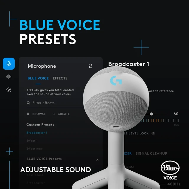 Alt view image 4 of 5 - Logitech G Yeti Orb Condenser RGB Gaming Microphone - Off White
