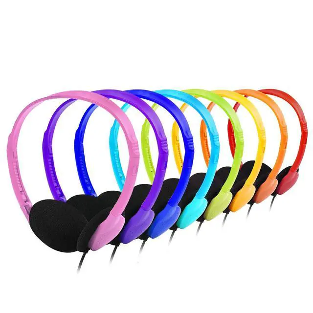 Alt view image 2 of 5 - CN-Outlet 32 Pack Kids Headphones Bulk Multi Color for School Classroom Students Children Toddler Boys Girls Teen and Adult