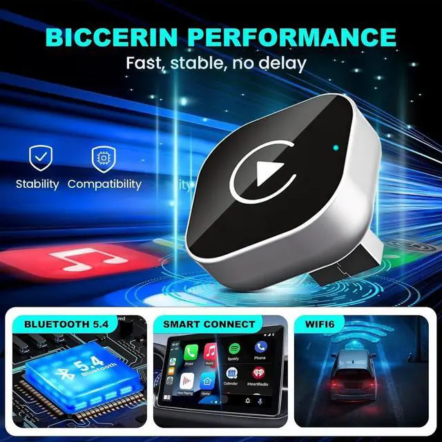 Alt view image 5 of 5 - Wireless CarPlay Adapter for iPhone, Apple CarPlay Wireless Converter