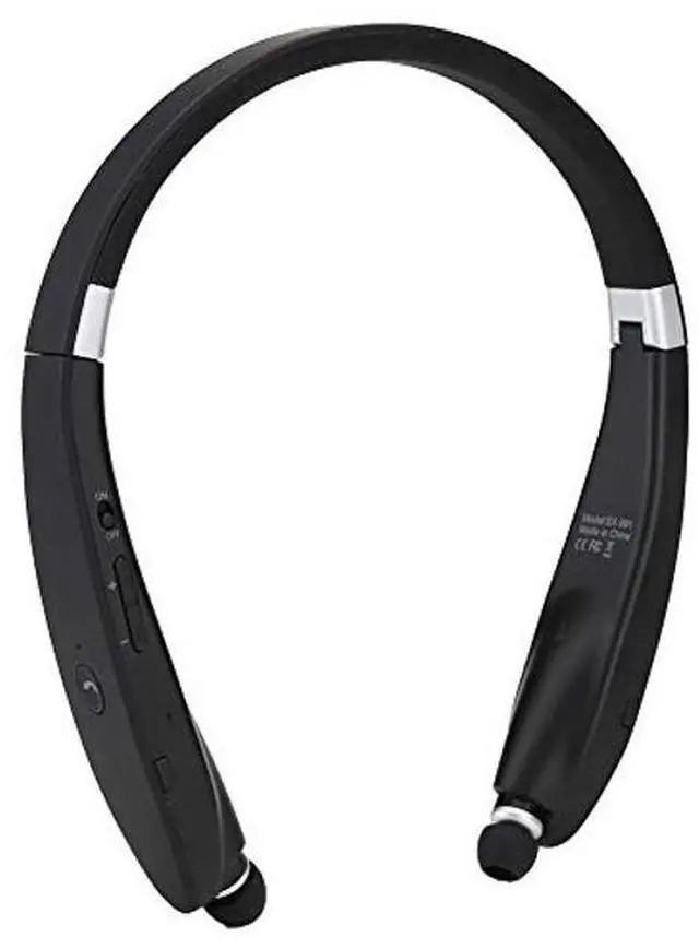 Main image of gernie Bluetooth Neckband Headphones, 16H Playtime, Noise Isolating Earbuds, Foldable Design, Retractable Earbuds, Sports Sweatproof, Crystal Clear Calls (Black)