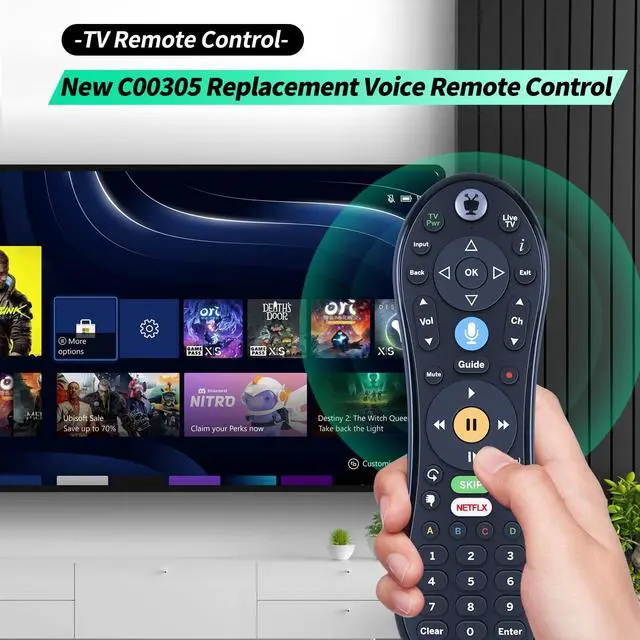 Alt view image 2 of 5 - New C00305 Replacement Voice Remote Control for Tivo Edge, Bolt, Roamio Plus and Pro, for TiVo Mini VOX, for TiVo LUX Remote
