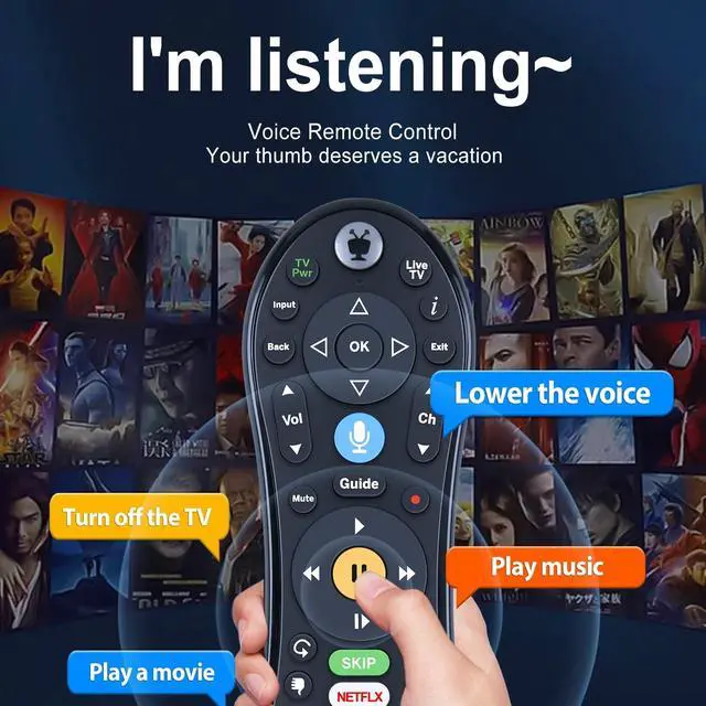 Alt view image 3 of 5 - New C00305 Replacement Voice Remote Control for Tivo Edge, Bolt, Roamio Plus and Pro, for TiVo Mini VOX, for TiVo LUX Remote
