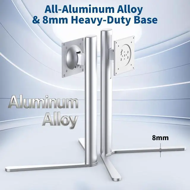 Alt view image 5 of 5 - Cadcreo Aluminum Monitor Stand with Spring-Adjustable Height, Vesa Mount with Full Tilt, Swivel & Rotation, Only for 4.8-7.8LB Monitor Weight Range