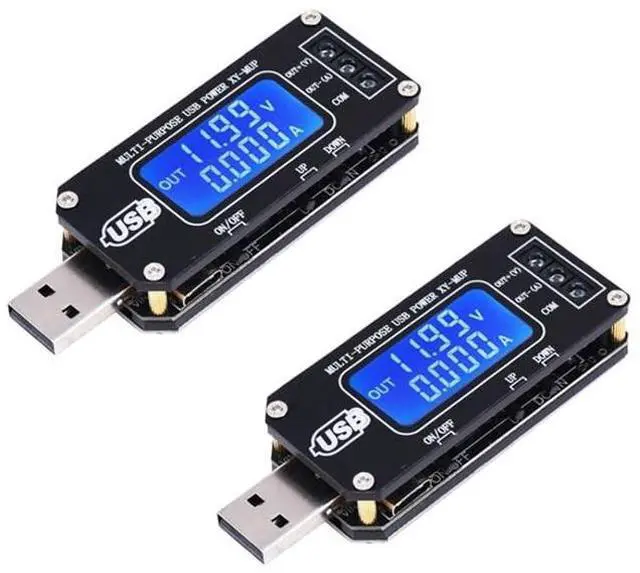 Main image of 2pcs XY-MUP DC-DC CNC USB Boost Buck Up Down Power Supply Regulator Module 3.5V-12V to 1.0V-24V 2-3W Voltage Converter Digital Display Voltmeter Ammeter Capacity Tester