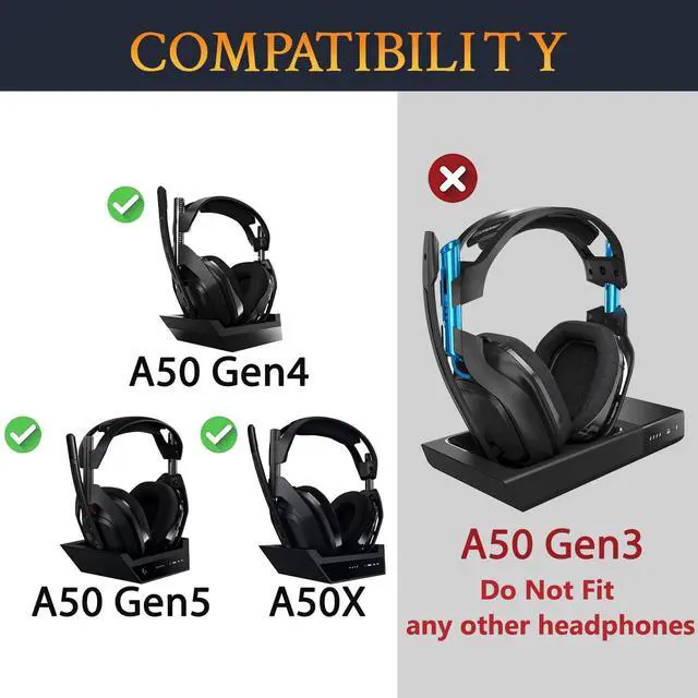 Alt view image 2 of 4 - SOULWIT Cooling Gel Replacement Earpads for Astro A50X/A50 Gen4/A50 Gen5 (Do Not Fit A50 Gen 3) Headset, Ear Pads Cushions with Ice Silk Fabric and High-Density Foam - White
