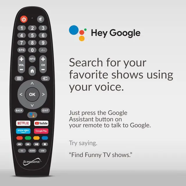 Alt view image 3 of 5 - Supersonic SC-2450GTV-A 24-inch DLED SMART HDTV with Google Assistant, ATSC & NTSC System, HDMI USB Input, WiFi, 1080p Resolution, 16.7M Colors,60Hz Refresh Rate, Bluetooth, AC/DC Compatible